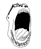 ear gaping_mouth glasses mawjak soyjak stubble teeth tounge variant:unknown // 1725x2027 // 262.4KB