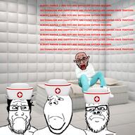 4soyjaks albert albert_(user) amerimutt are_you_soying_what_im_soying asylum closed_eyes clothes concerned countrywar crying doctor glasses hat irl_background italy looking_at_each_other meta mutt namefags nigger nurse open_mouth padded_cell sectionalism shitalian soybooru soyjak straightjacket stubble subvariant:wholesome_soyjak variant:a24_slowburn_soyjak variant:gapejak variant:markiplier_soyjak variant:rupturejak // 1000x1000 // 914.1KB