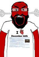 angry auto_generated balding beard clothes december december_26 glasses head_steam i_heart looking_at_you open_mouth red_skin series:on_this_day soyjak subvariant:science_lover text tshirt variant:markiplier_soyjak white_background wikipedia // 1440x2096 // 633.3KB