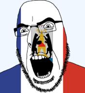 animal bear candle chair christianity flag flag:novgorod_oblast full_head glasses hair looking_to_the_right novgorod_oblast oblast open_mouth russia soyjak stubble teeth text transparent transparent_background variant:cobson // 721x789 // 60.4KB