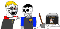 angry award black_hair blond crying dead gravestone jake jakparty_soy nate pointing red_eyes shovel skeleton soyteen strangling variant:cryboy_soyjak variant:soyak variant:soytan // 3770x1837 // 561.7KB