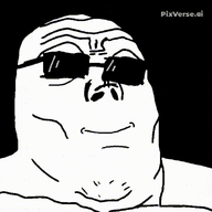 animated black_background cool ext=gif glasses gun happy meta:ai_generated meta:not_oc pixverse_ai smile sunglasses variant:tony_soprano_soyjak white_skin // 592x592 // 5.1MB