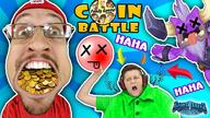 angry arm ball blue_background brown_eyes buttoned_shirt clothes coin fgteev fgteev_duddy glasses green_shirt hair hand hat headphones holding_object irl irl_soy lightseekers_awakening lips michael_carter mii open_mouth purple_skin red_shirt soyboy stripes stubble sunburst teeth text tongue variant:coinjak video_game white_skin wii wing x_eyes youtube // 1280x720 // 235.0KB