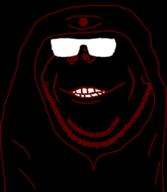 antichrist eyes faith_the_unholy_trinity glasses hood red smile stubble subvariant:gapealien variant:gapejak // 722x832 // 113.0KB