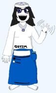 beanie blue_eyes blush clothes full_body glasses hair hand judaism kikecoaler_(namefag) necklace nintendo nintendo_switch star_of_david subvariant:ms_shekelberg variant:soytan video_game wave // 1352x2250 // 63.4KB
