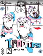 4soyjaks arcadezeta blood bloodshot_eyes chud closed_mouth clothes cover crying eyelashes full_body glasses hair hanging mustache neovagina pc_game pun purple_hair redraw rope soy_parody soyjak stubble text tongue tranny troonies_castle_rock variant:bernd variant:chudjak variant:gapejak video_game yellow_teeth // 717x932 // 82.3KB