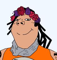 dragona_joestar jojolands jojos_bizarre_adventure long_hair orange_shirt sisa subvariant:gapejak_female tranny transparent_background variant:gapejak // 940x992 // 58.2KB