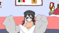 artist:zombie_nigger_adult clothes female foot foot_fetish glasses hair izumi_konata nate smug sock subvariant:feralsquirrel subvariant:soyak_front the_morning_visitor traced variant:feraljak variant:meximutt variant:soyak variant:soytan // 942x533 // 73.4KB