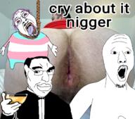 cado coinslot cry_about_it hanging meta:pornographic_content nigger tranny tuxedo variant:bernd variant:chudjak variant:unknown // 695x612 // 402.1KB