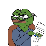2frogs amphibian animal blue_shirt closed_mouth clothes frog glasses green_skin hair lips nas nas:pepe newspaper old pepe pepe_the_frog subnas:apu transparent_background // 900x900 // 481.8KB