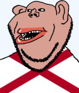 alabama amerimutt black_sclera brown_skin clothes ear flag flag:alabama hair lips mutt open_mouth soyjak state stubble subvariant:impish_amerimutt transparent_background united_states variant:impish_soyak_ears // 685x800 // 64.9KB