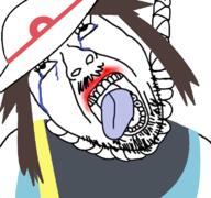 ack brown_hair clothes crying hair hanging hat kanto leaf_(pokemon) lolcow mustache open_mouth pokemon pokemon_frlg preciousleaf rope soyjak stubble suicide tongue tranny variant:bernd vp_(4chan) // 766x719 // 218.4KB