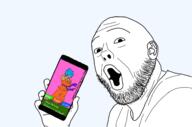 dragon_ball gachafag goku open_mouth showing_phone swastika variant:dokkanjak // 3130x2075 // 1.5MB