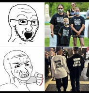 angry black_lives_matter glasses open_mouth soyjak stubble variant:soyak white_supremacist wojak // 1125x1176 // 204.5KB