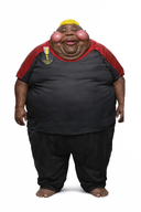 ai_but_not_completely_ai_doe arm award big_lips big_nose black_pants black_skin blond blush character:hunky clothes eyebrows fat finger foot full_body hair hand leg open_eyes realistic series:fusionjaks soyjak_party speech_bubble_empty subvariant:branigger subvariant:fat_alicia subvariant:hunky_twink_sex_machine toes torso variant:alicia variant:brandon white_background