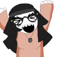 artist:cuteSoytan avengers beanie blue_eyes closed_eyes drawing girl glasses oc open_mouth soy soylent soylent_(cacao) soytan_will_always_be_a_gemerald teeth variant:soytan wholesome // 1000x1000 // 43.8KB