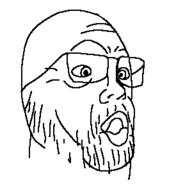 glasses open_mouth soyjak variant:unknown // 300x300 // 8.4KB