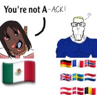 a10_eyes ack anime anime_eyes arm aryan azumanga_daioh blond blue_eyes blue_shirt buff clothes country countrywar euromutt flag:austria flag:belgium flag:denmark flag:france flag:germany flag:mexico flag:netherlands flag:norway flag:sweden flag:united_kingdom glasses hair kasuga_ayumu looking_at_you mexico muscles mutt noose rope smile soyjak stubble subvariant:ackmutt subvariant:euroaryan subvariant:euromutt subvariant:female_markiplier subvariant:muscular_chud subvariant:neutralplier teeth tongue variant:bernd variant:chudjak variant:markiplier_soyjak vein yellow_hair // 1080x1053 // 542.1KB