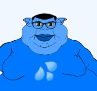 blue_lips blue_skin closed_mouth clothes ear fat glasses hair looking_at_you subvariant:branigger transparent transparent_background tshirt variant:brandon variant:meximutt waterpark watersissy yellow_sclera // 1675x1583 // 215.6KB