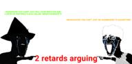 2soyjaks angry artist:crimsonvoidhydra1488 background beard black_hat black_sclera black_skin clothes corruptier crying glasses greentext hair hat imiro nigger oc open_mouth orangetext poop_and_niggers_dying seething text variant:soyak white_background white_hair // 2500x1225 // 168.1KB