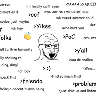 buzzwords emoticon glasses meme open_mouth soyjak stubble teeth text twitter twitter_checkmark variant:soyak wordswordswords // 1500x1000 // 485.3KB