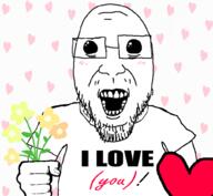 (you) cute flowers shirt_with_words sisa_eyes stubble variant:andrew white_skin wholesome // 1017x935 // 251.2KB