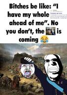 2soyjaks arm art balding beheaded circassian circassian_genocide clothes crying glasses hair hand hat mustache open_mouth purple_hair red_eyes russia soyjak stubble text tongue variant:bernd variant:cobson yellow_teeth // 671x957 // 114.5KB