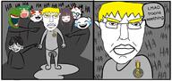 4chan animal anime badge boymoder cat deltarune frog glasses hair laughing marsey meta:tagme nate omori pepe piss rdrama reddit soyteen subvariant:chudjak_front text tranny variant:chudjak yellow_hair yotsoyba // 1200x567 // 461.6KB
