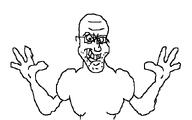 arm buff cartoon glasses meta:tagme soyjak variant:unknown // 682x425 // 11.5KB