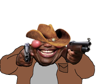 ai_but_not_completely_ai_doe big_lips big_nose black_skin blush character:hunky clothes cowboy cowboy_hat duster eyebrows fat gun hair hat meta:ai_generated open_eyes realistic rifle series:fusionjaks sheriff subvariant:branigger subvariant:fat_alicia subvariant:hunky_twink_sex_machine transparent_background variant:alicia variant:brandon wild_west // 561x484 // 173.8KB