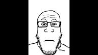 closed_mouth glasses neutral soyjak stubble subvariant:neutralplier variant:markiplier_soyjak video // 1280x720, 3.6s // 77.0KB