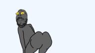animated ass closed_mouth glasses grey_skin smile soot soot_colors soyjak soyjak_party stubble twerk variant:gapejak yo_mama // 600x338 // 16.9KB