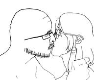 closed_eyes closed_mouth female femjak glasses hetero kiss lips subvariant:flarteyejak subvariant:soygirl template transparent_background variant:flartson variant:soyak // 878x742 // 93.3KB