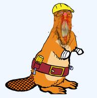 amputee angry bandage beaver belt blood carp handy happy_tree_friends hard_hat meta:op_took_a_selfie_of_xerself screwdriver subvariant:feralbeaver tail variant:feraljak // 739x744 // 111.2KB