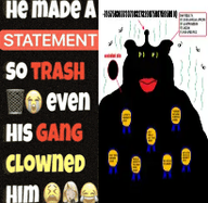 award bug dna dna_test emoticon fly iq low_quality meta:op_took_a_selfie_of_xerself reaction_image red_lips sectionalism stinky subvariant:branigger tiktok trend:slopjak vantablack_skin variant:brandon variant:meximutt yellow_sclera // 205x200 // 42.5KB