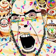 birthday cake cakeson candy donut food foodjak red_eyes sweet trend:colorjak variant:cobson vibrant // 721x720 // 317.5KB