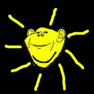 animated closed_mouth ear grin smile soyjak stubble sun variant:impish_soyak_ears yellow_skin // 360x360, 0.8s // 51.8KB