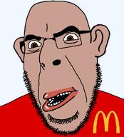 amerimutt brown_eyes clothes ear mcdonalds mutt mutt_lips red_lips red_shirt series:muttverse subvariant:cobmutt tan_skin variant:cobson // 905x1000 // 30.9KB