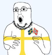 arm county cross flag flag:norway flag:sweden flag:trøndelag glasses hair hand norway open_mouth soyjak stubble transparent_background trøndelag variant:norwegian // 723x770 // 56.0KB