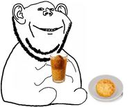 chile double_chin drinking ear eating food glass meta:op_drew_xerself mote_con_huesillos plate sitting sopaipilla stubble variant:impish_soyak_ears // 3868x3117 // 860.7KB