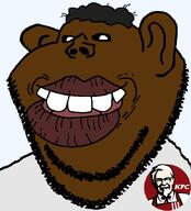 black_skin clothes ear grey_shirt hair kfc lips nas:tyrone nigger subvariant:impish_amerimutt subvariant:impish_tyrone tyrone variant:impish_soyak_ears // 598x660 // 44.2KB