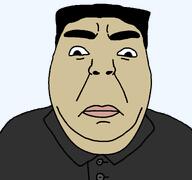 asian black_shirt clothes double_chin hair kim_jong_un north_korea subvariant:bernchud variant:bernd variant:chudjak yellow_skin // 1200x1125 // 25.9KB
