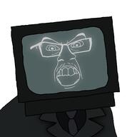 angry clothes coat crt crt_monitor glasses necktie open_mouth screen skibidi_toilet television tvman variant:feraljak // 1500x1500 // 250.2KB