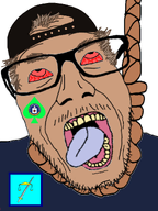 central_intelligence_agency clothes hair hanging hat looking_up open_mouth queen_of_spades red_eyes rope templeos terry_davis variant:punkjak // 808x1080 // 405.8KB