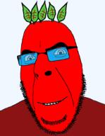 admin blue_glasses broot broot_(user) looking_at_you red_skin smile soyjak_blog tinted_glasses variant:cobson // 775x1000 // 50.2KB