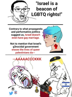 ack badge black_lives_matter blm_logo blond chad clothes flag:israel flag:transgender_pride_flag hat idf jewaryan judaism keyed_version kippah lgbt mossad nas subvariant:chainsaw_bernd swastika total_tranny_death tranny twitter variant:bernd variant:chudjak wordswordswords yellow_hair // 2408x3265 // 3.2MB