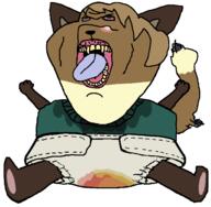 acne artist:XXX_SKIBIDISIGMA_XXX averi blood diaper disgusting filthy fox furfag furry piss subvariant:pissbaby sweater sweating zit // 1480x1452 // 112.8KB