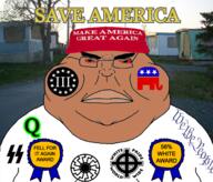 america_first american_flag celtic_cross nazism republican save_america sonnenrad subvariant:chudmutt three_percente variant:chudjak variant:meximutt white_supremacist // 1261x1080 // 1.0MB
