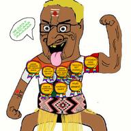 award blond coomer crazy dyed_hair flag:india flag:mexico glasses hindu india judaism kekino_(namefag) kike maori mexico nigger ny pajeet speech_bubble tongue tongue_out toonsoy_(namefag) variant:chudjak // 783x783 // 509.3KB