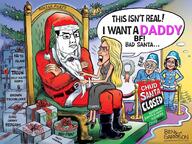 ann_coulter ben_garrison chuck_schumer closed_mouth coinslot glasses judaism nancy_pelosi qa_(4chan) santa soyjak_party sproke star_of_david total_nigger_death troon variant:chudjak // 1800x1346 // 1011.6KB